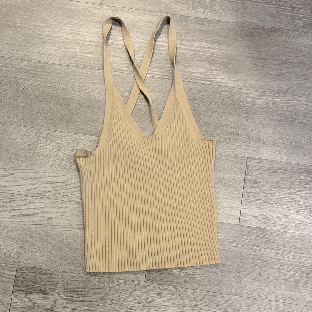 Banana Republic Beige Ribbed Camisole